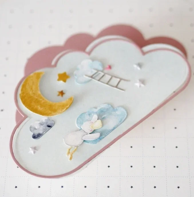 

PP Craft metal cutting dies cut die mold Duck moon clouds stairs Scrapbook paper craft knife mold blade punch stencils dies