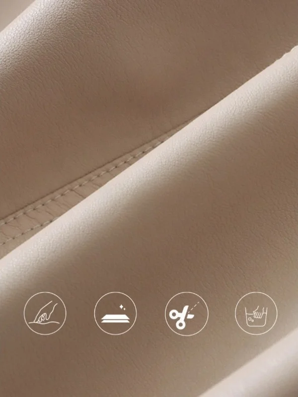 سترة من جلد البولي يوريثان عالية nce مع حزام وياقة واقفة وخصر حزام طويل للنساء الشابات في الخريف #4