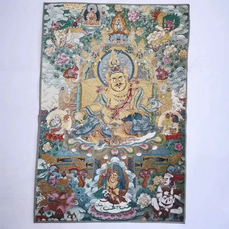 Factory Wholesale Vintage Brocade Thangka Embroidered Painting Tibet Gold Calligraphy and Painting Brocade 7 Optional