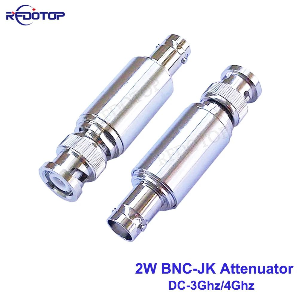 2W BNC-JK RF Attenuator DC-3Ghz/4Ghz BNC Male Plug to Female Jack RF Coaxial Power 50ohm 1/2/3/5/6/10/15/20/25db/30db/40db/50db