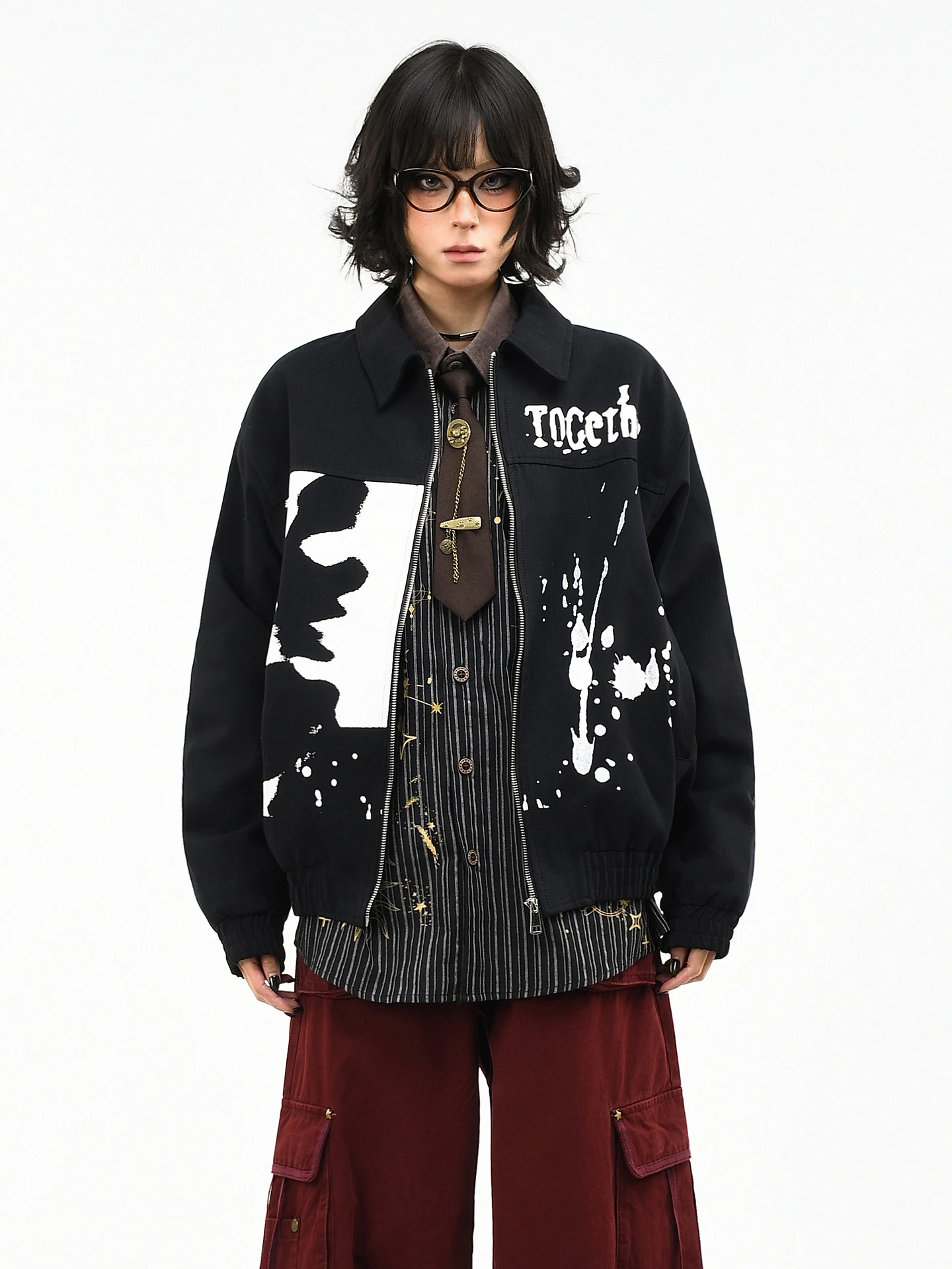 

Мужская свободная куртка-пиджак в американском ретро-стиле с портретным принтом, весенняя модная брендовая куртка-харлан, экспортная модель