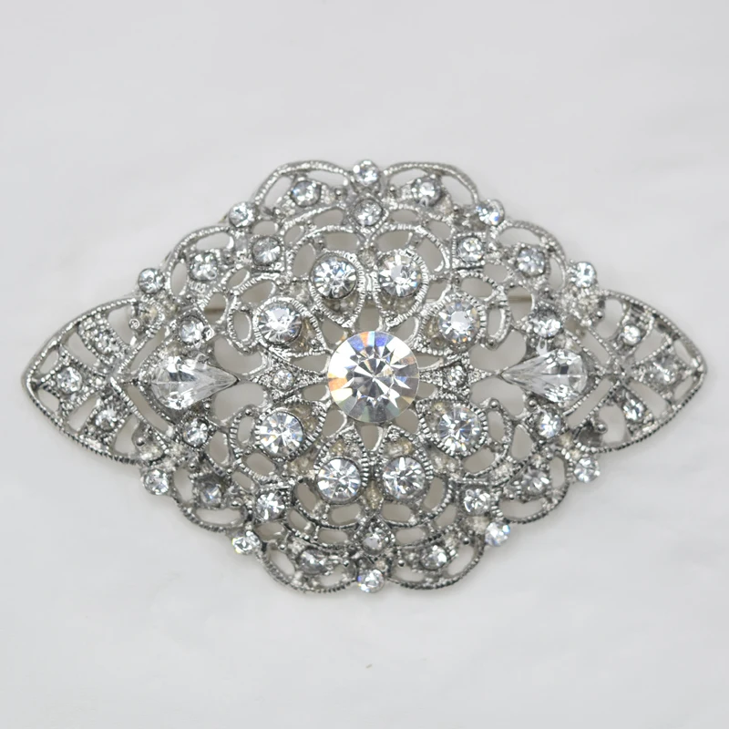 12 قطعة/الوحدة بالجملة فريدة من نوعها الإبداعية حجر الراين زهرة دبوس دبابيس حفل زفاف حفلة موسيقية مجوهرات هدية C101711 #1