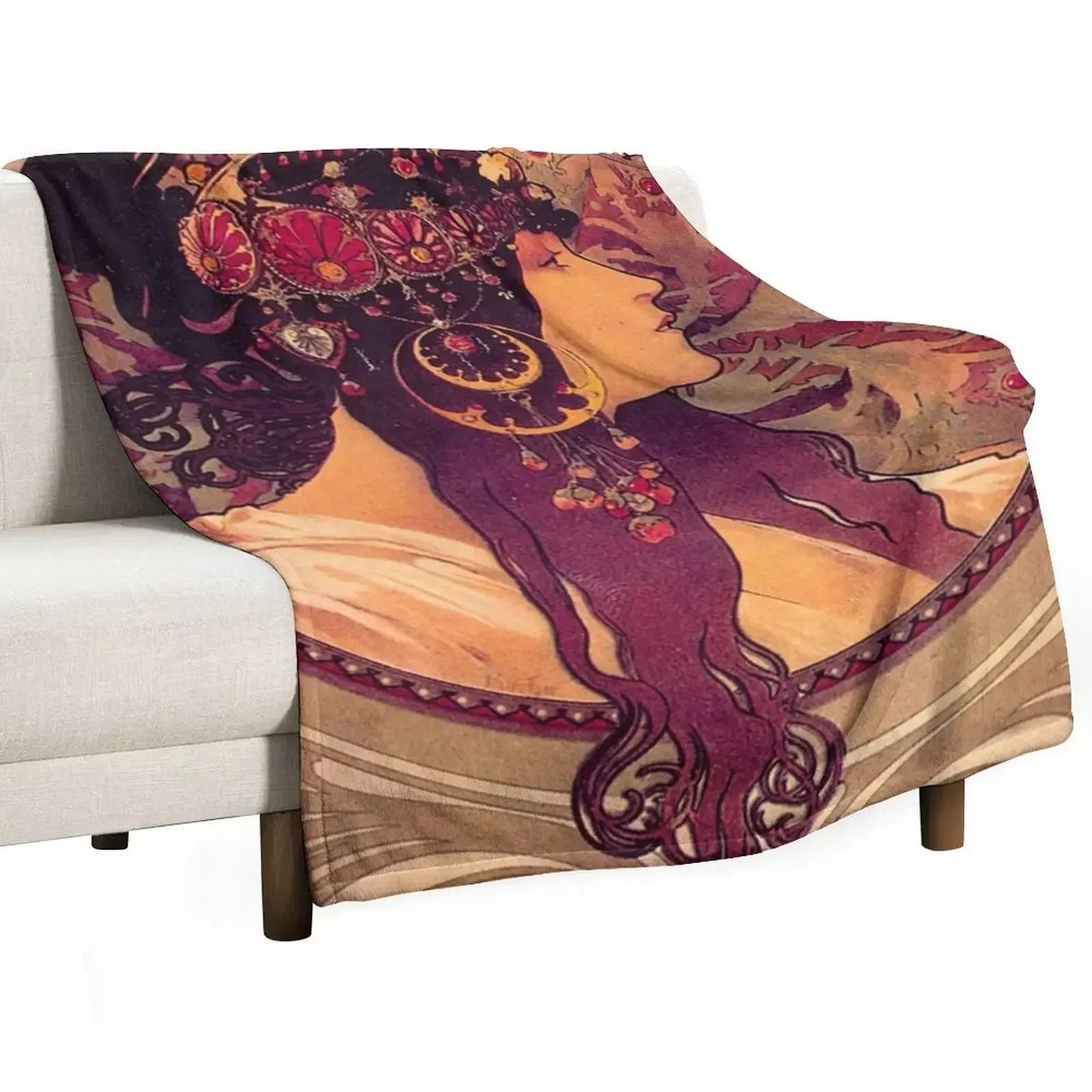 alfons mucha - alphonse mucha Throw Blanket Comforter Luxury Designer Picnic Bed Fashionable For Decorative Sofa Hair Blankets