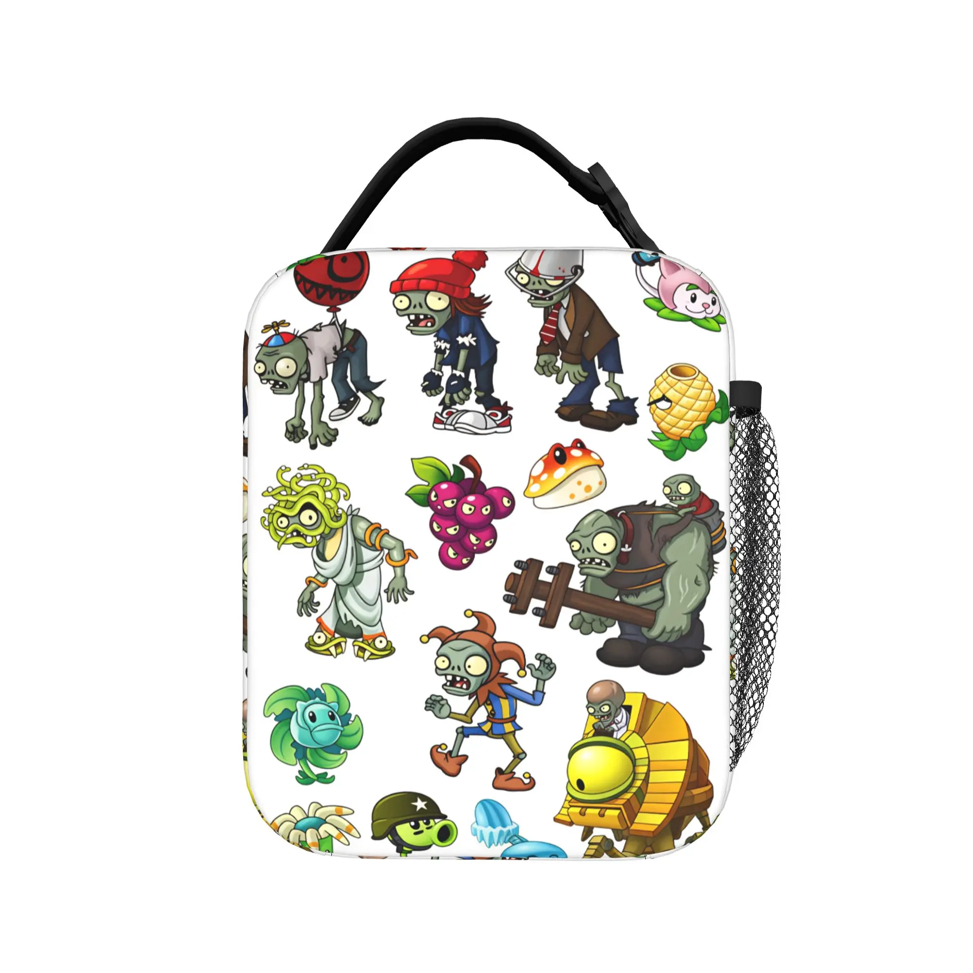 Plants Vs Zombies Zombie And Plant Lunch Bag Vintage Lunch Box Picnic Convenient Tote Food Bags For Child Waterproof Cooler Bag