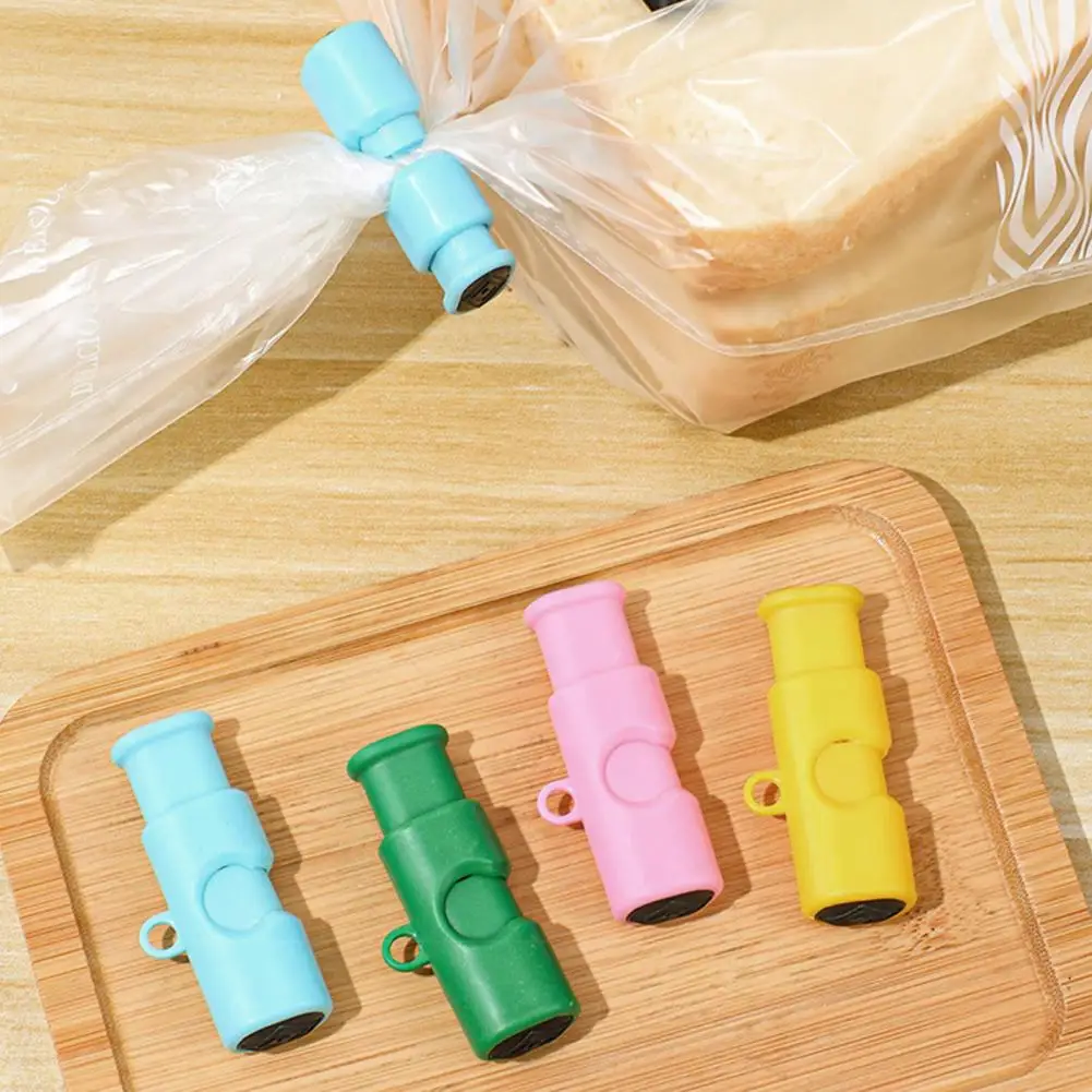 6Pcs Sealing Clip Set Food Bag Squeeze Clips Non-Slip Grip Food Fruit Bread Bag Clamp Easy to Use Lock Release Bread Bag Sealer