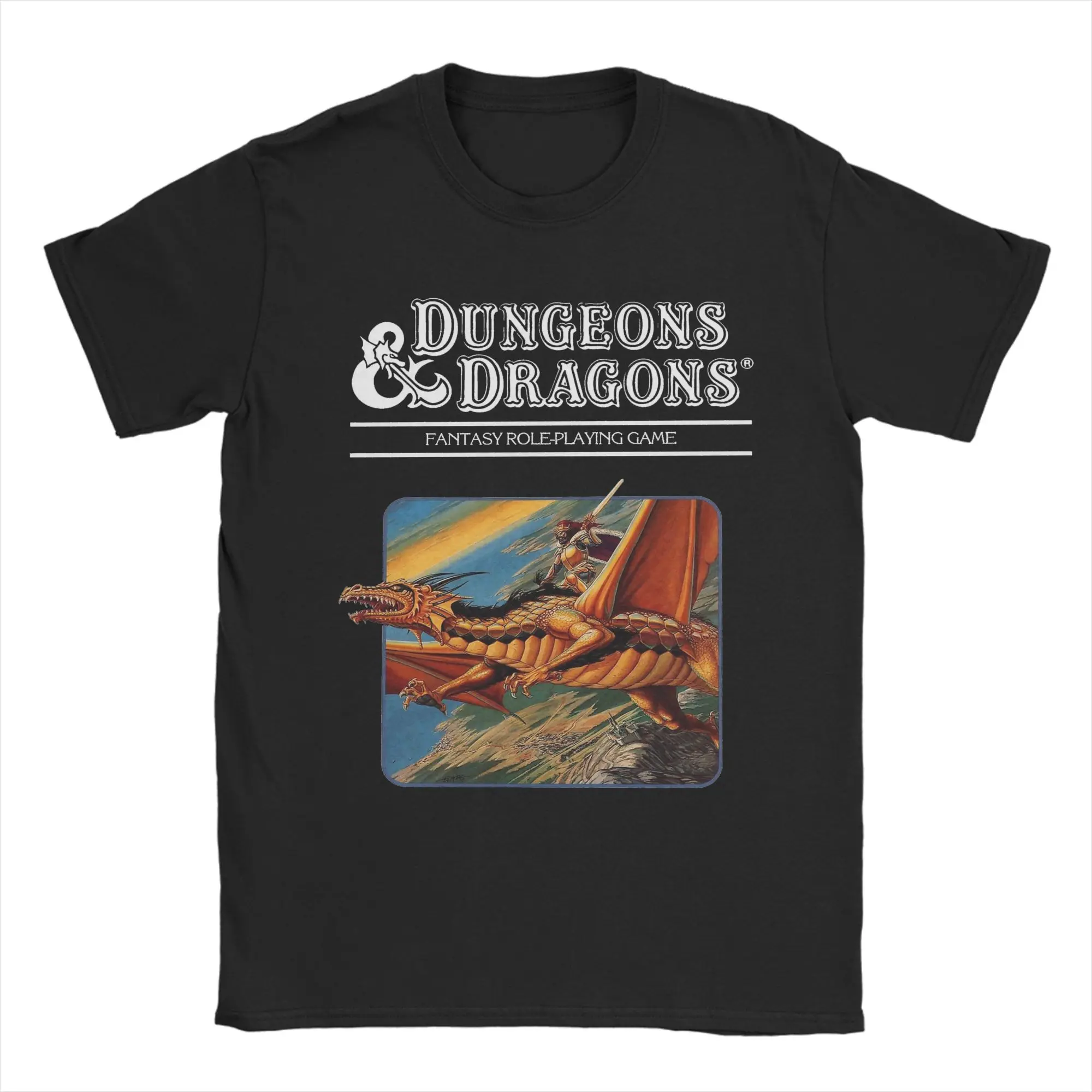 

Dungeon Dragon Master set Artwork T-Shirt Men Cotton Clothes Casual O-neck Short Sleeve