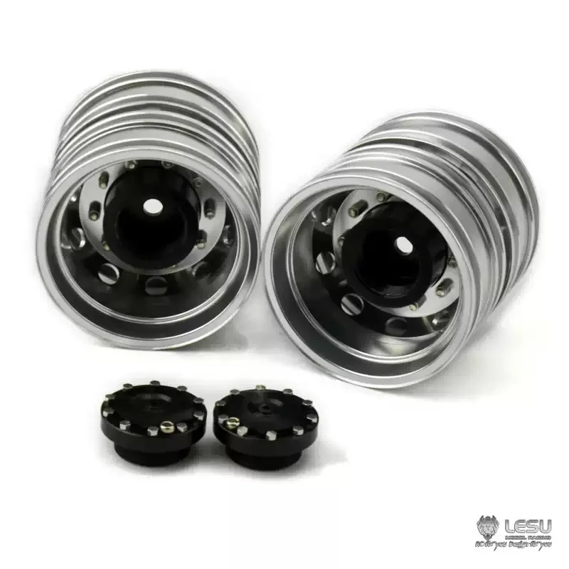 LESU RC Parts W-2048 Metal Rear Wheel Hub for 1/14 RC DIY Tamiyaya Model Truck HEX Brake