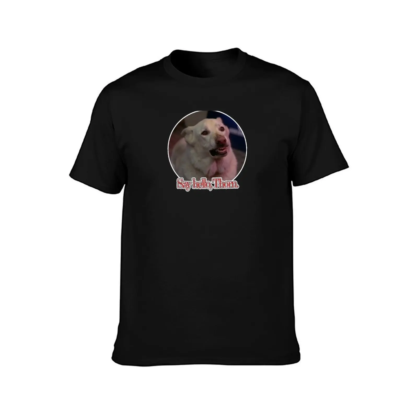 Say Hello, Thorn T-Shirt, Summer Casual Cotton Tee, Oversized Streetwear Tops, Vintage Graphic Print, Loose Fit Short Sleeve