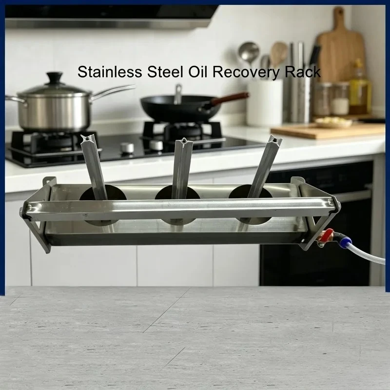 Stainless Steel Oil Recycling Rack Residual Waste Fluid Collector Stand for Auto Repair Vehicle Maintenance Workshop