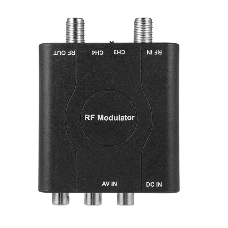 RF Modulator AV To RF Converter M61A AV To RF CH3/CH4 Channels Video Input Adapter For VHF Demodulator Converter, Durable