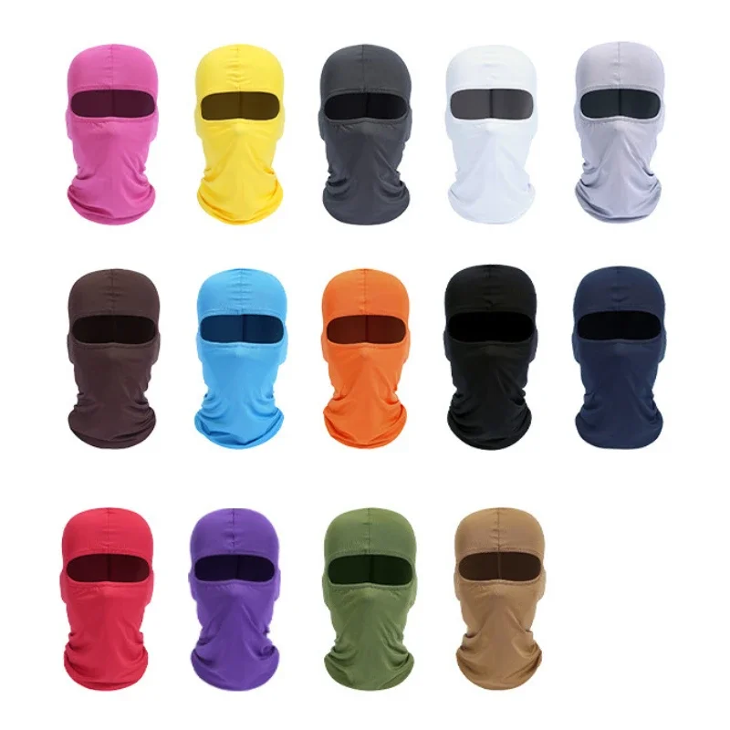 Men\'s Cycling Cap Balaclava Full Face Ski Mask Hood Hiking Camping Hunting Tactical Airsoft Cap Bike Hats Neck Gaiter