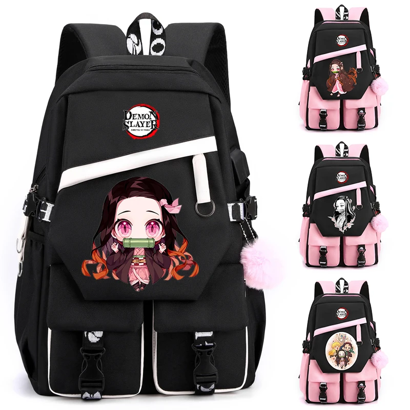 

Anime Demon Slayer Backpack Teenager Girl Boy Mochilas Student Back To School Backpack Women Cosplay Rucksack Schoolbag Gift