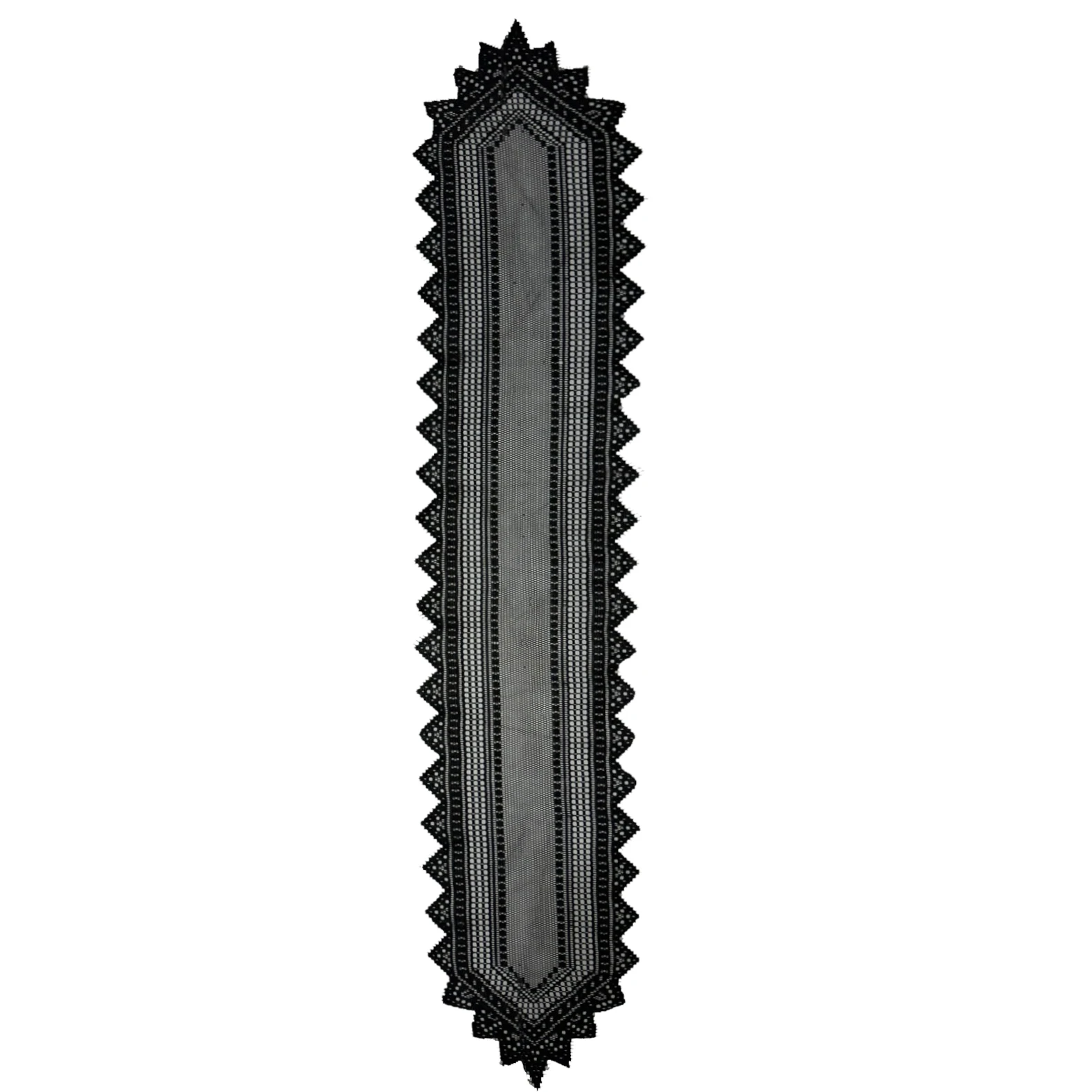 A Vintage Black Lace Covered Tabletop Series Gothic Halloween Decoration, Tablecloth