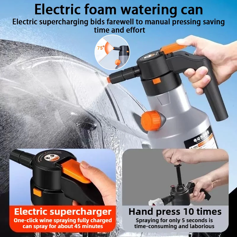 

Новый бытовой эффективный автомойка, электрический распылитель пены, зарядный пистолет-распылитель высокого давления с одной кнопкой для автомобилей