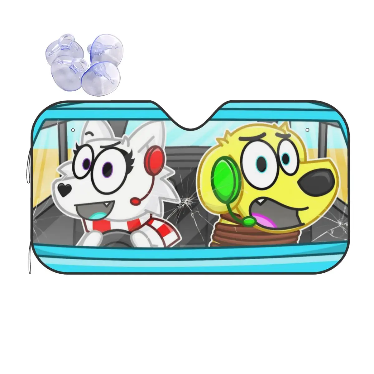 

Tylers And Snowis Game Windshield Sunshade Cute Car Front Windshield 76x140cm Sun Visor Ice Shield Dust Protection