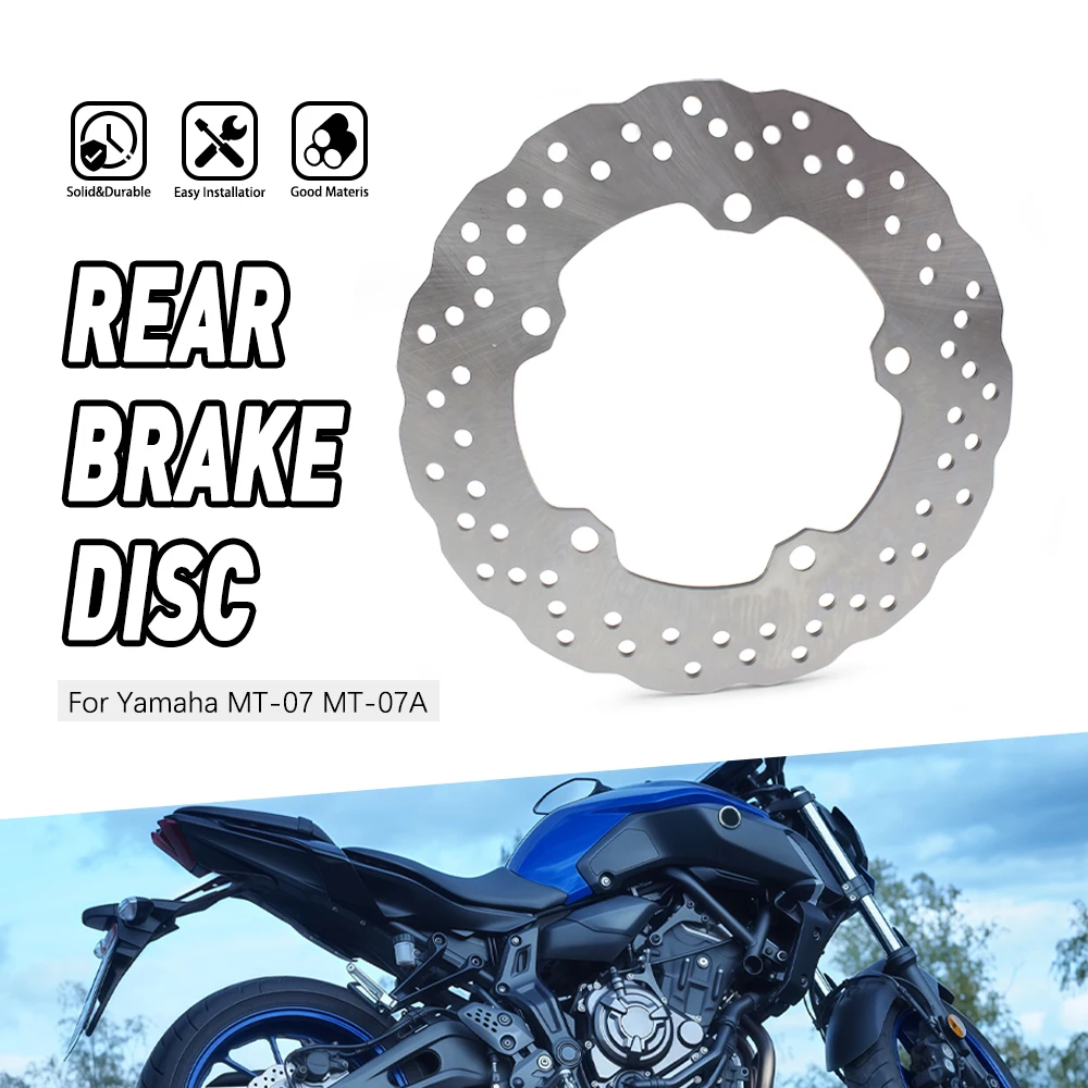 

245mm Motor Rear Brake Rotor Direct Replacement Disc Accessory For Yamaha MT-07 MT-07A Motocage MT07 689cc MT-09 MT09 847cc