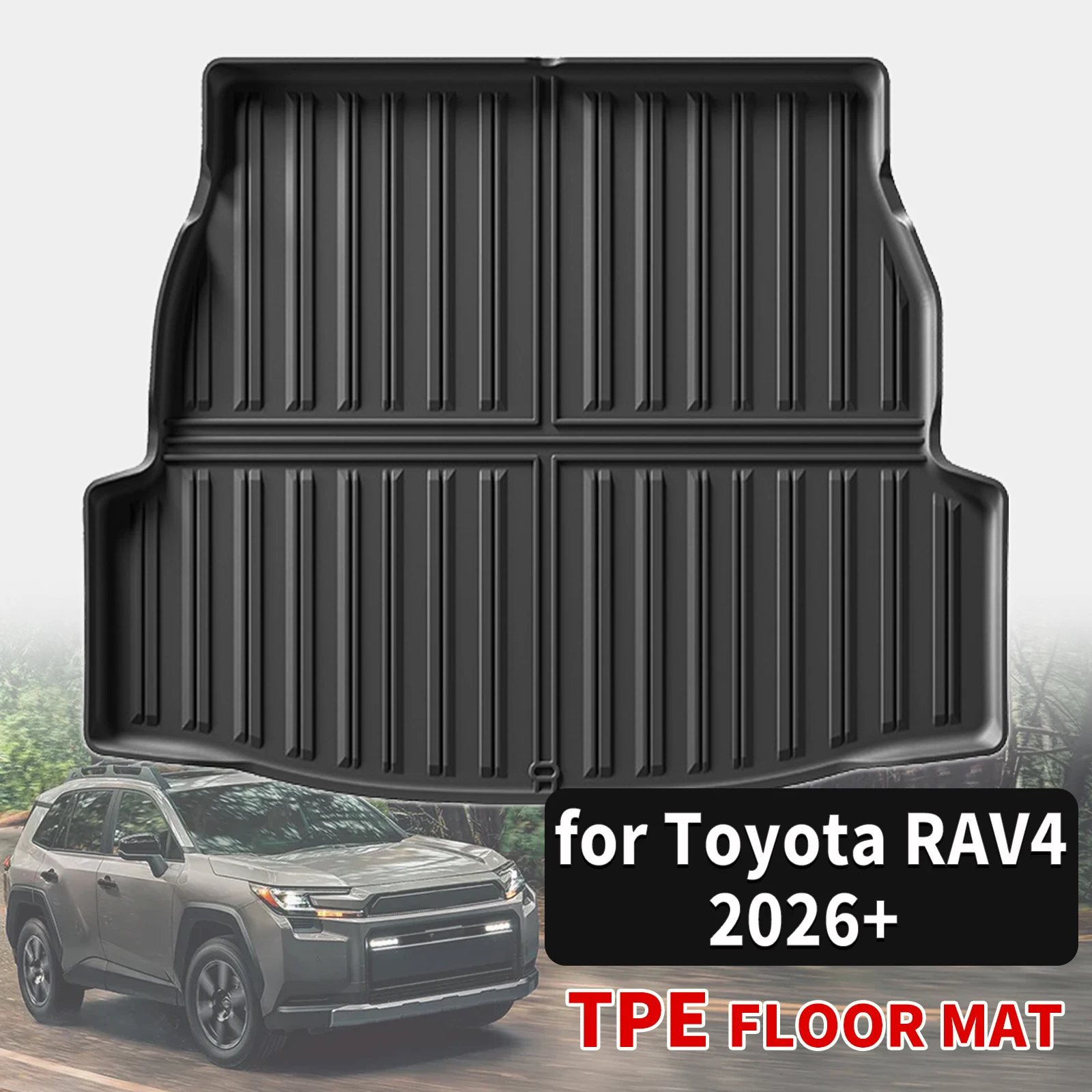 

for Toyota RAV4 2026 2027 High Quality TPE Trunk Mat + Rear Seat Back Protector Waterproof Dustproof Easy Clean
