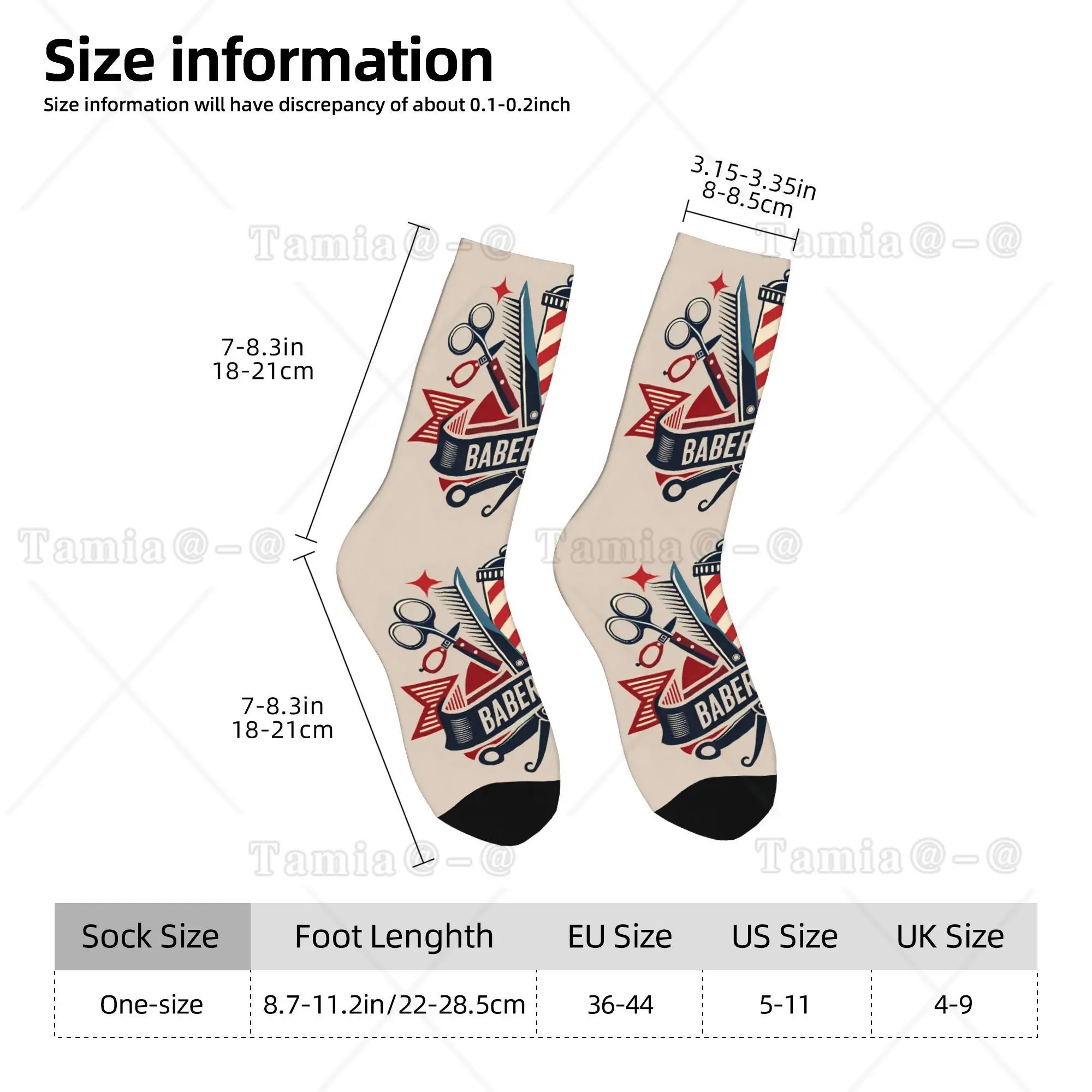 Носки для парикмахерской с принтом, мужские модные полиэстеровые носки