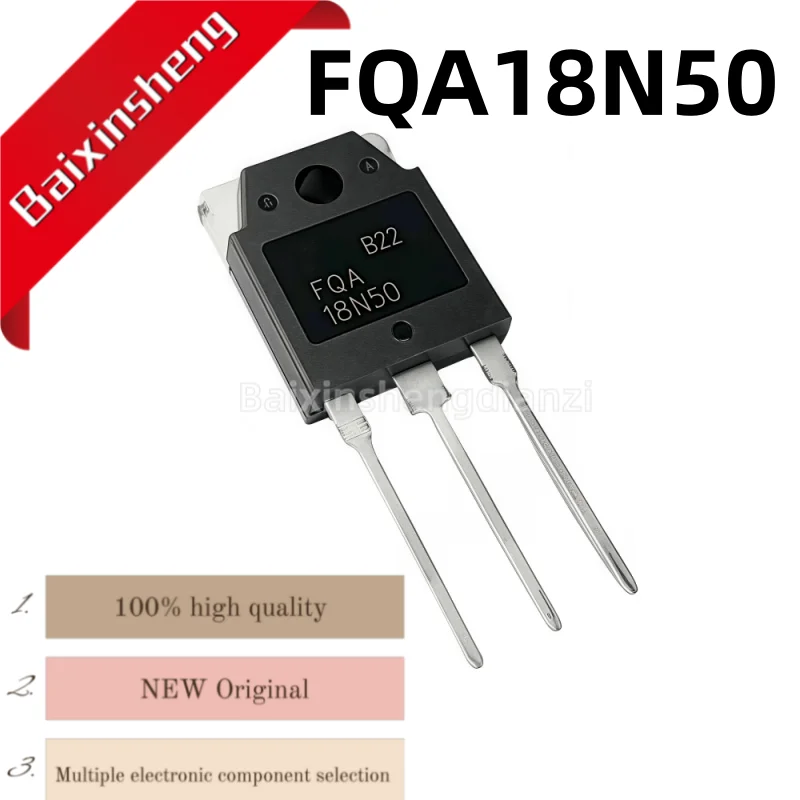 

10PCS high quality FQA18N50 18N50 TO-3P 18A500V MOS field-effect transistor