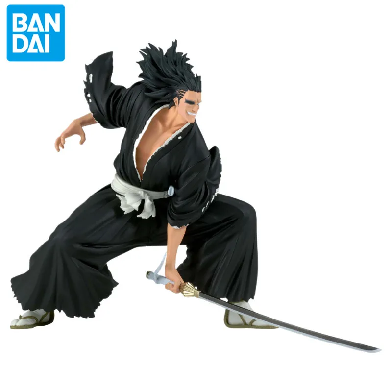 Bandai Genuine Anime Bleach Thousand Years of Bloody Battle Zaraki Kenpachi PVC 13cm Figure Ornament Model Toy Gift Collection