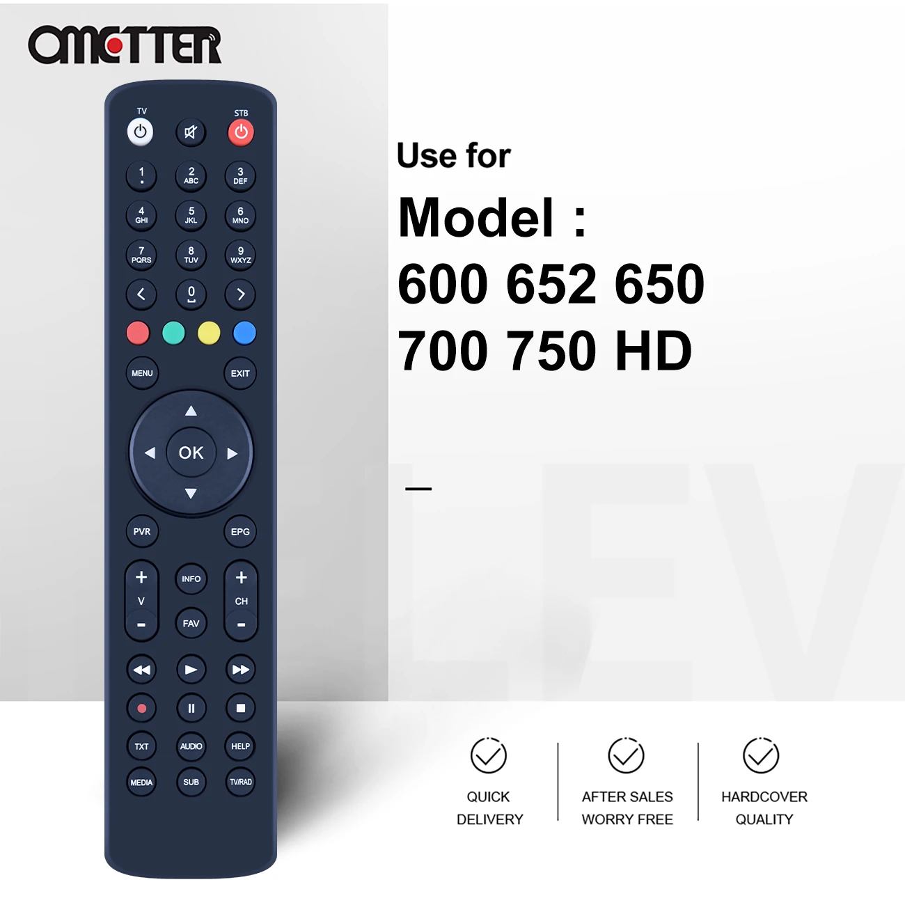 New Remote Control for Pilot AB CryptoBox CR 600HD 652HD 650HD 700HD 750 Hd mini