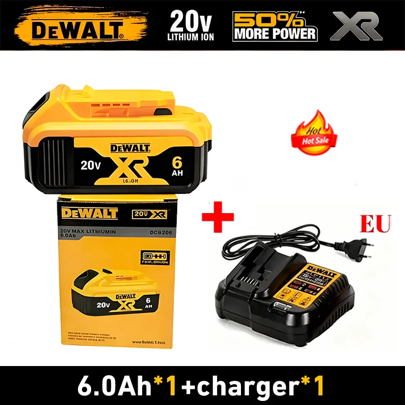 

DEWALT 60V Battery 9Ah High Capacity with Fast Charger Rechargeable Li-ion Battery Pack for Cordless Power Tools 5Ah/6Ah Options