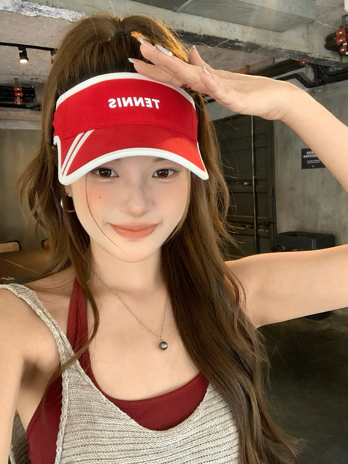 American Retro Letter Embroidery Empty Top Sun Hat Women Summer New Outdoor Running Sports Hat Adjustable Bend Brim Caps