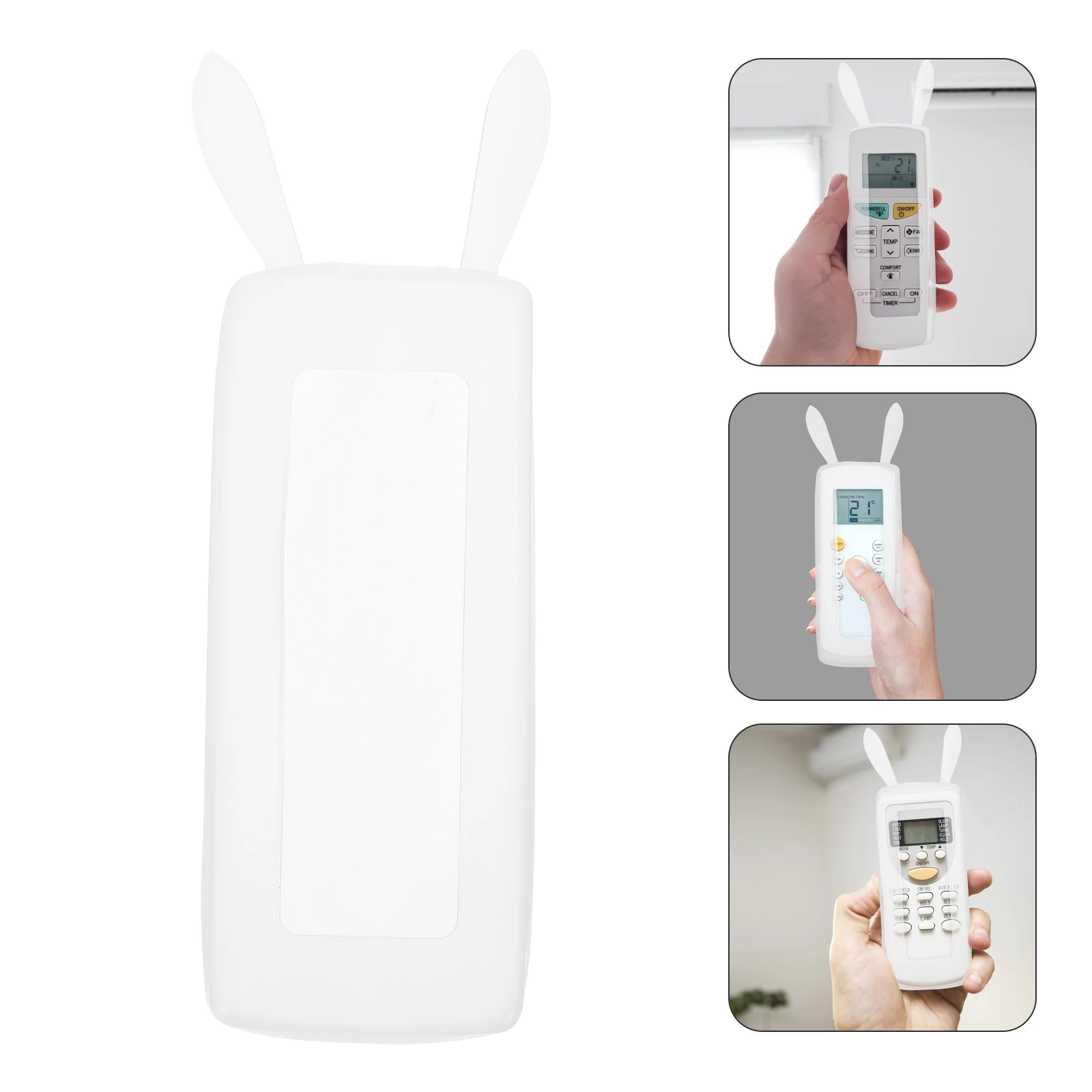 

4pcs Luminous Rabbit-Shaped Remote Cover Silicone Glow In Dark Durable Dustproof Sleeve Waterproof Protective Shell For
