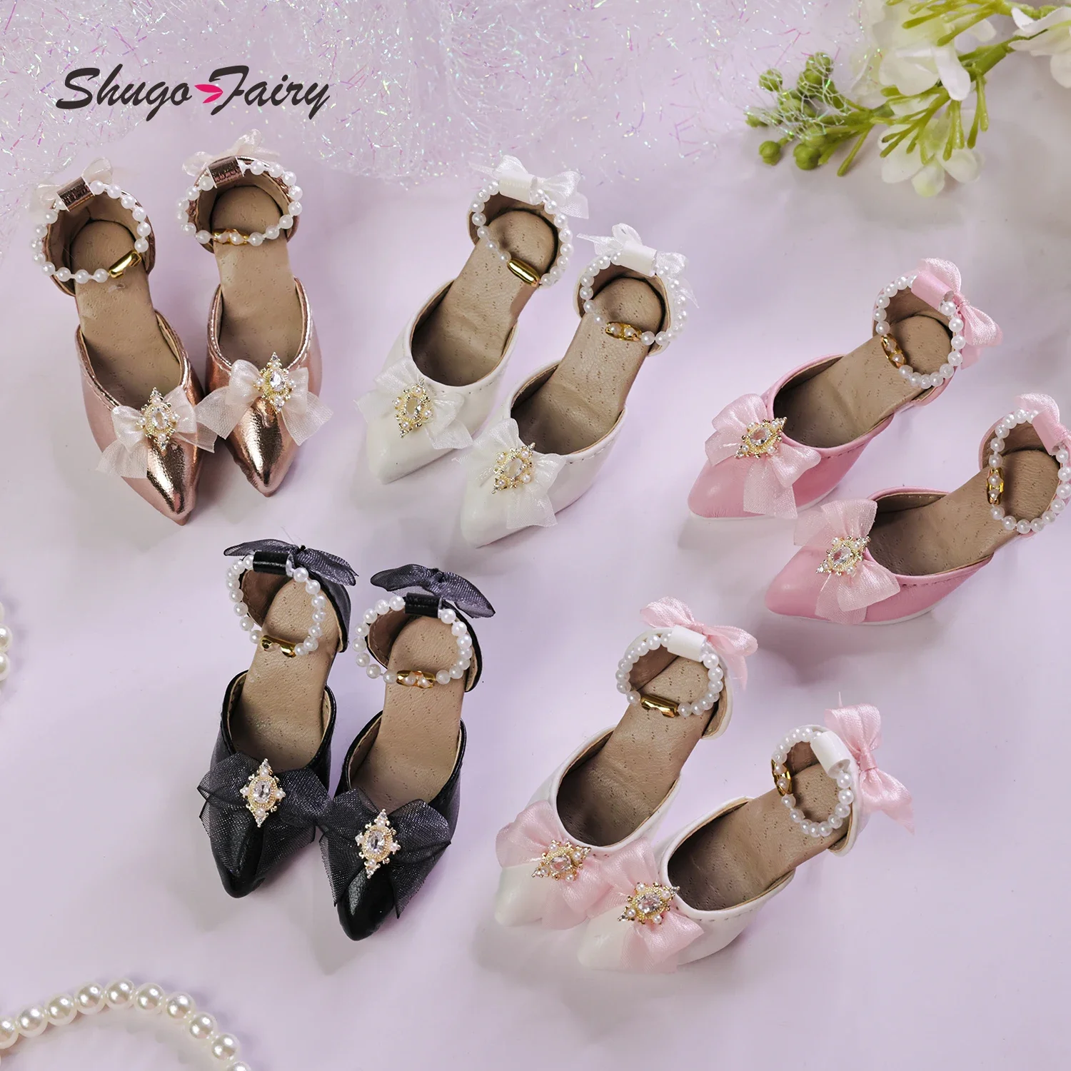 Shuga Fairy Bjd Shoes 1/4 Mini Toy High-heeled Shoes Multicolor Colors WX4-373 Bjd Doll Accessories