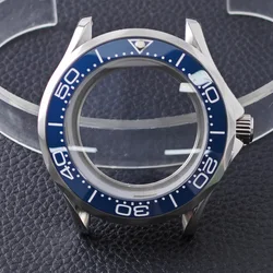 42mm High-quality Silvery Case Diving Watch Men's watches Fits NH34 NH35 NH36 movement automtaic Steel Watch Box Fits 20mm strap