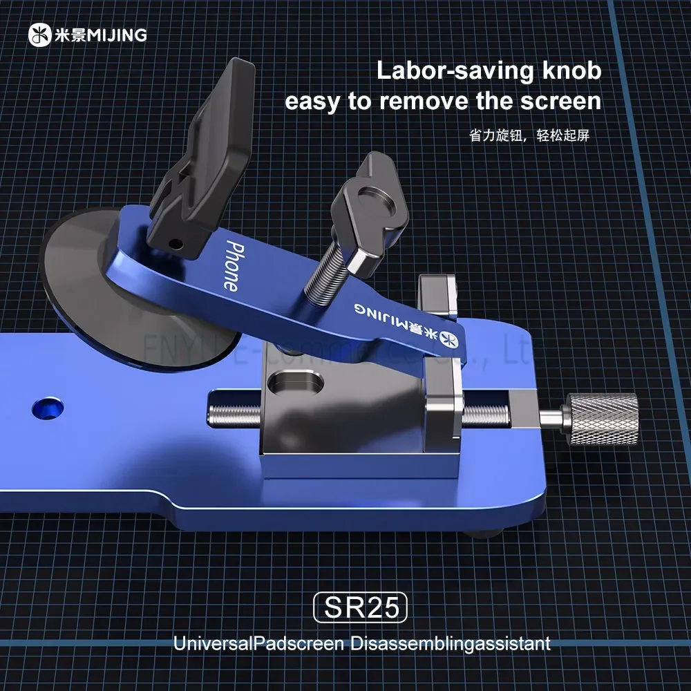 MIJING SR25 Universele Schermverwijdering Separator voor Telefoon Tablet Scherm/achterkant Verwijdering Multi-hoek Bevestigingsklem Reparatie Tool