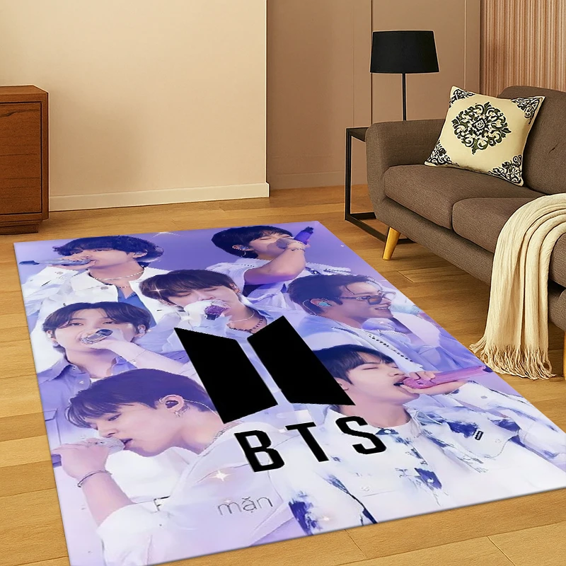 

Модный мягкий коврик B-BTS K-pop для спальни, гостиной, дивана, нескользящий ковер для детей, уютный напольный коврик, придверный коврик, декор для дома