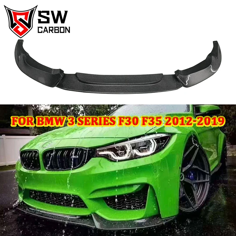 Carbon Fiber Vrs Style Front Lip For BMW 3 Series F30 F35 Front Bumper Lip Splitter Chin Down Spoiler Body Kit