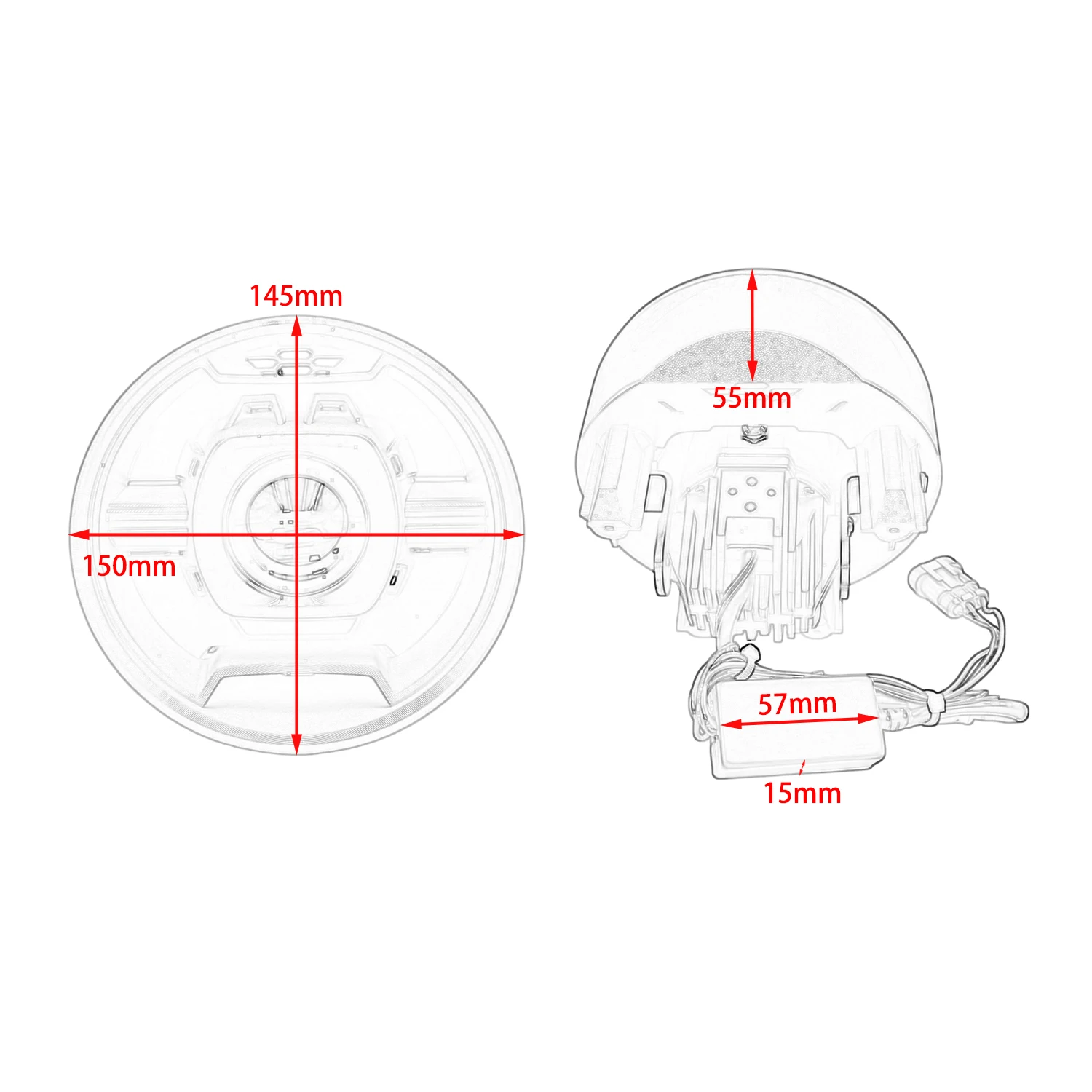 For Vespa GTV300 2024 2025 2026 Six Day Motorcycle Accessories Round Headlamp Motorcycle Headlight