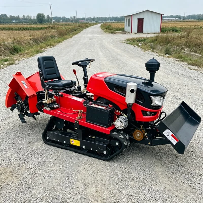 Customized Tracked Rotary Tiller, Energy‑saving High‑power Farm Tilling Tractor, Mountain & Orchard Cultivation Equipment
