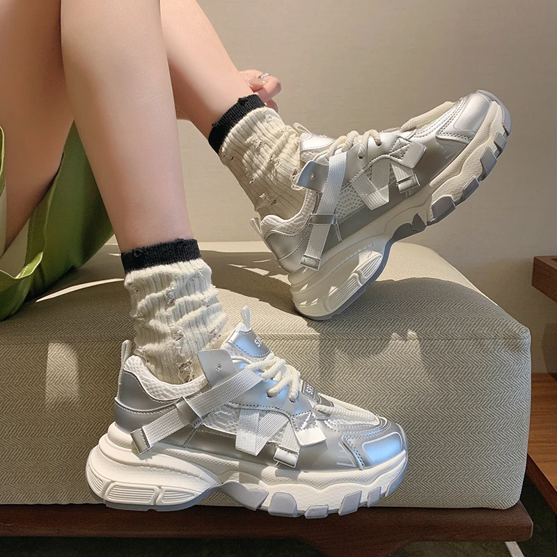 

2024 Female Versatile Thick-soled Casual Sports Shoes For Women Spring/autumn Fashion Ladies Trendy Small Shoes Trendy On Ins