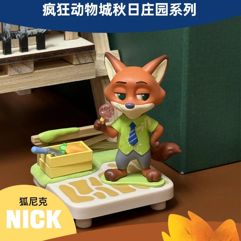 MINISO Prodotto famoso Serie Crazy Zootopia Seduta obbedientemente Scatola cieca Figura Ornamenti Carino Judy Nick