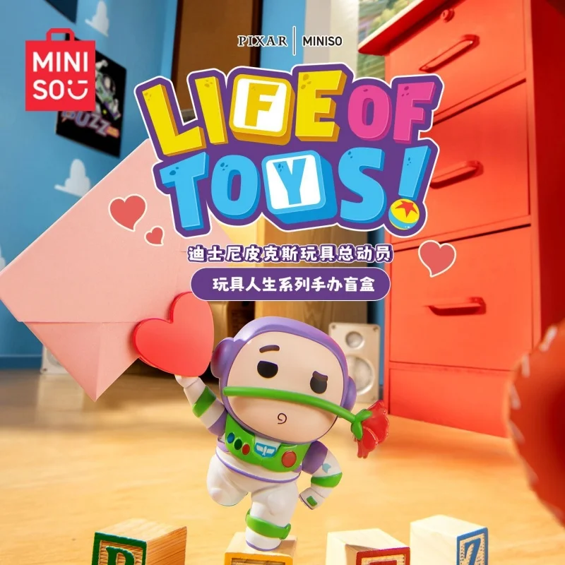 

Miniso Pixar Toy Story Life Of Toys Series слепая коробка Mystery Box Buzz Alien Benson аниме фигурка игрушка орнамент детский подарок