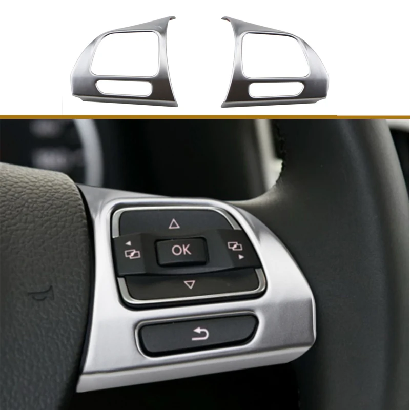 FOAL BURNING for Vw Golf Mk6 Passat B7 Cc Eos Tiguan Jetta Touran Sharan Caddy Steering Wheel Switch Panel Sequins Trim view 2