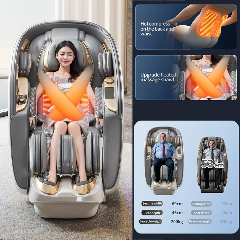 Dual 6D Jade Full Body Massage Chair RENOVACARE PRMC-F01 Zero Gravity Airbag Foot Roller Bluetooth Voice Control Premium Home
