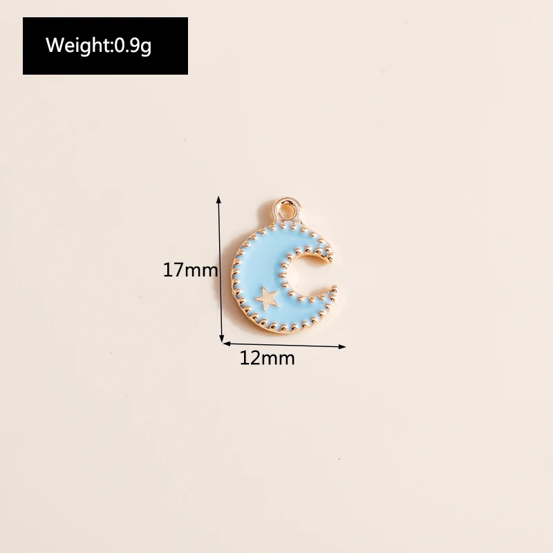 10 Stück 19x21mm Niedliche Emaille-Stern-Anhänger für die Herstellung von Halsketten, Ohrringen, Armbändern, DIY-Bastelarbeiten, Schmuckzubehör und -bedarf – Detail 10