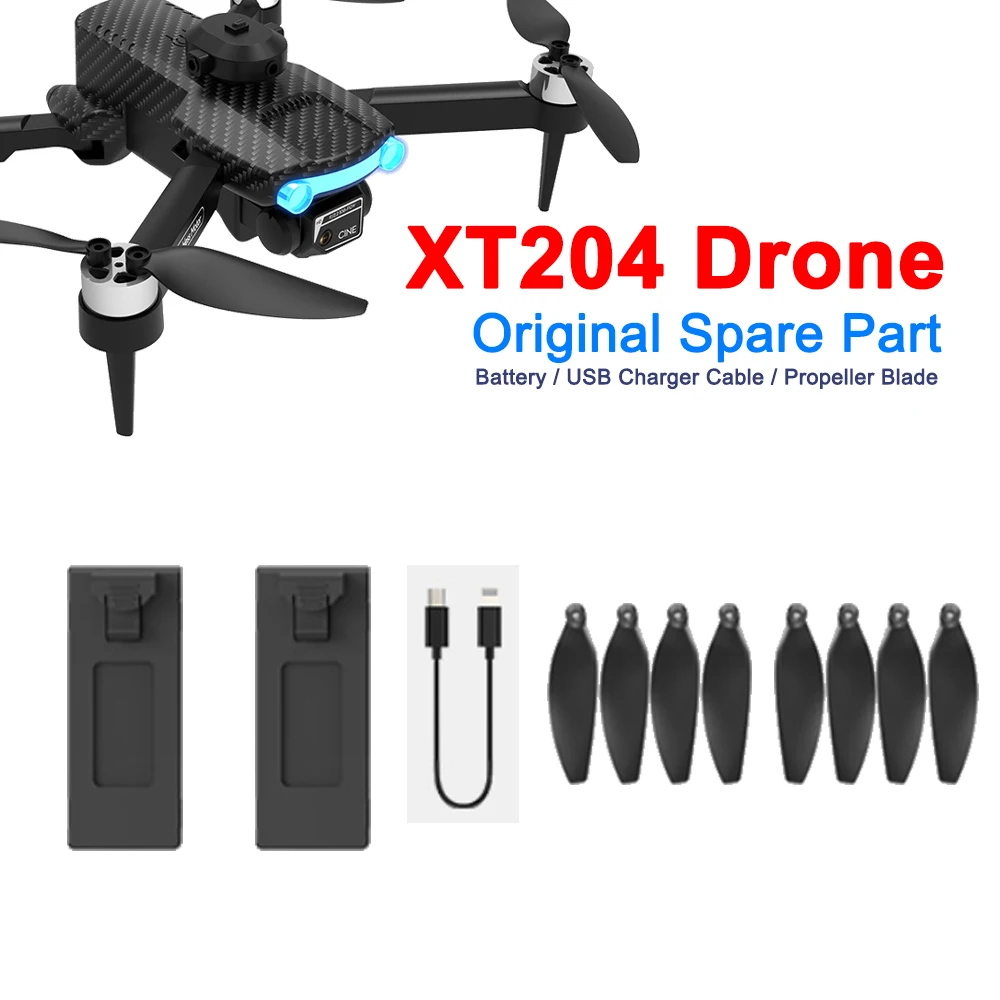 XT204 Drone LS-XT204 RC Quadcopter Original Spare Part Propeller CW CCW Wing Blade / Battery / USB Charger Part XT204 Accessory