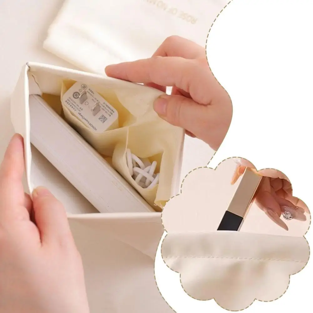 PU Waterproof Foldable Cosmetic Case Multi-layer Organizer for Lipstick Portable Travel Makeup Bag Mini Wallet