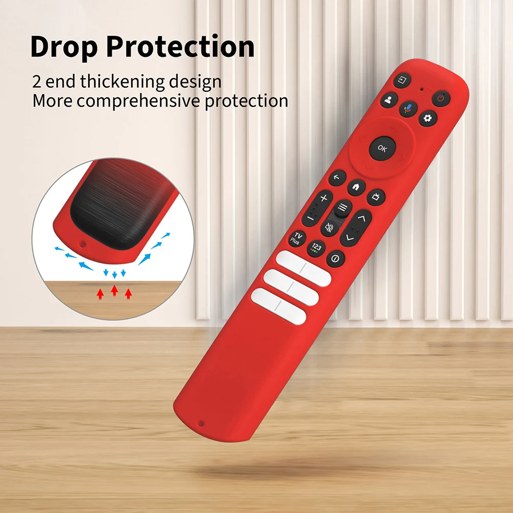 Silicone Cover with Lanyard Protective Cover Shell Anti Slip Television Remote Cover for TCL RC813 RC902V RC923 Remote Control