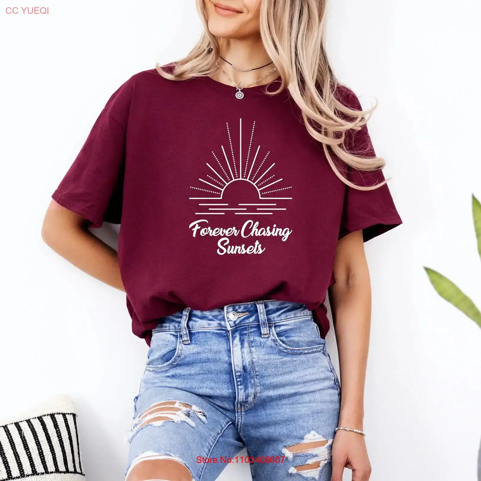 Camiseta Retro Sunset, Forever Chasing Sunsets, Playa, Surf, Vintage, Lavada, Transpirable, Unisex, Ropa de Diseñador, Estilo Urbano, Elástica
