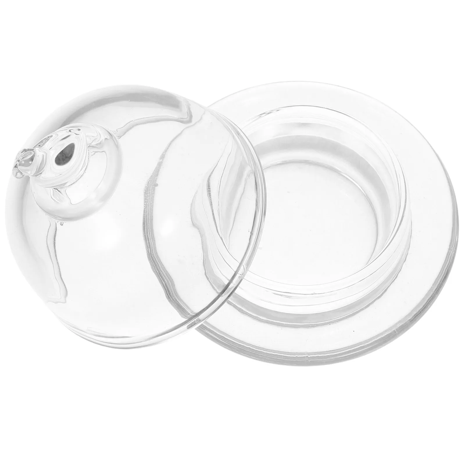 

Стеклянная емкость для чернил с купольной крышкой, многофункциональная, для хранения каллиграфических чернил, органайзер для конфет и печенья, декоративная стеклянная тарелка для дома