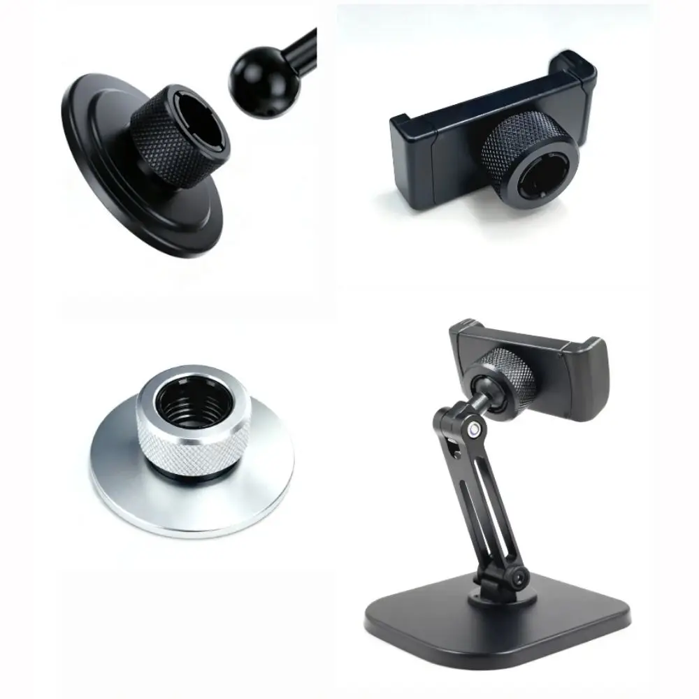 17mm Ball Head Nut Aluminum Alloy Wear Resistant Phone Holder Replacement Part Adjusting Nut Design Desktop Stand Accessory