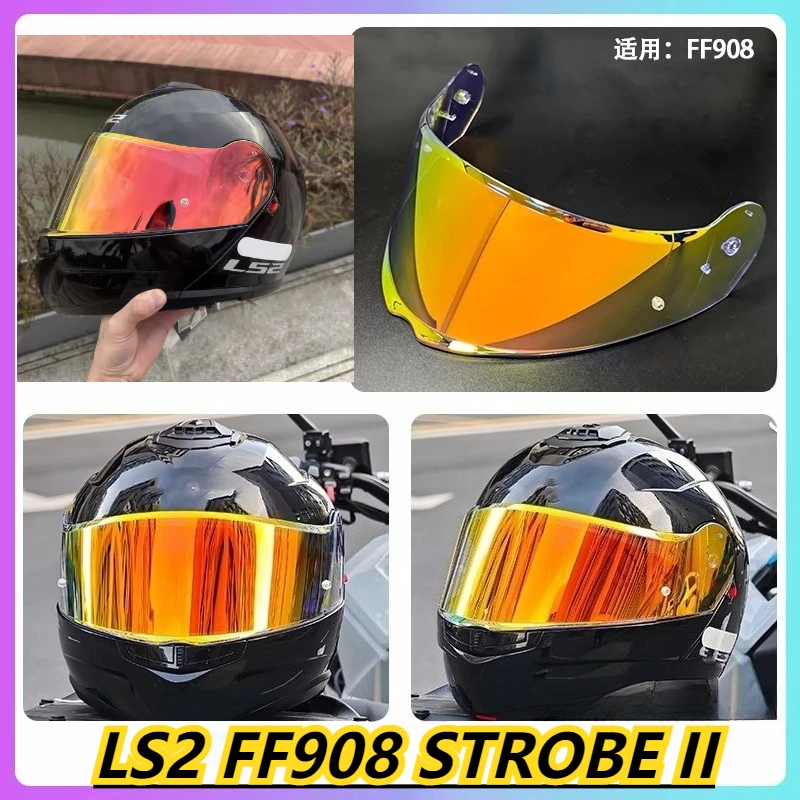 

LS2 FF908 STROBE II Motorcycle Helmet Lens FF908 Visors BLUE Lens Helmet Windshield Replacement Accessories