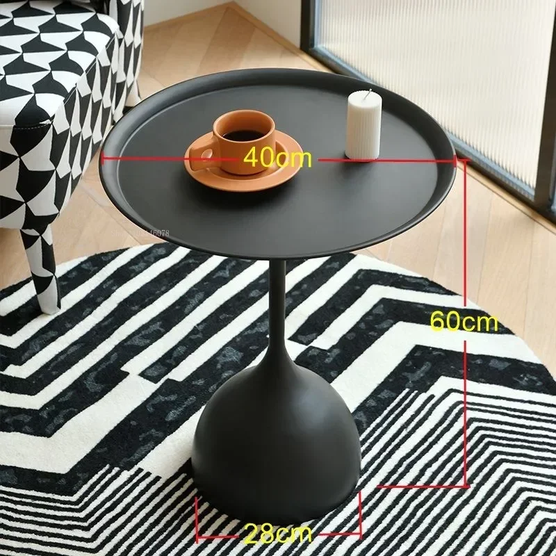 Nordic Round Table Modern Minimalist Iron Art Round Coffee Table Side Storage Wrought Iron Side Tables Kitchen Accessories Mesas