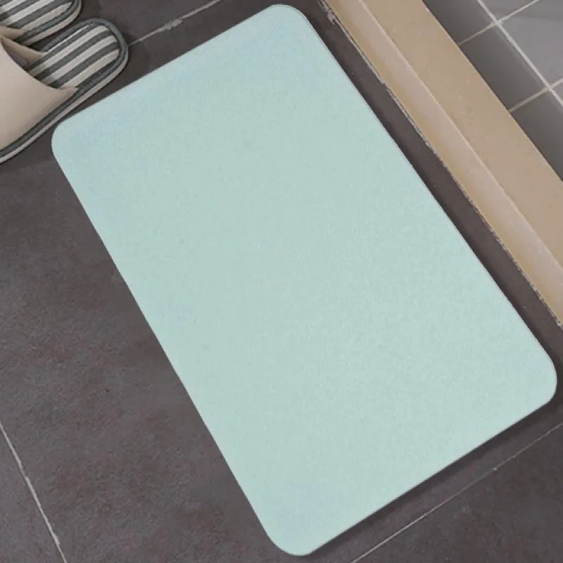 A Hard Bathroom Mat Made of Genuine Diatomaceous Mud Material That Absorbs Water Prevents Slipping Dries Quickly Bath Rug